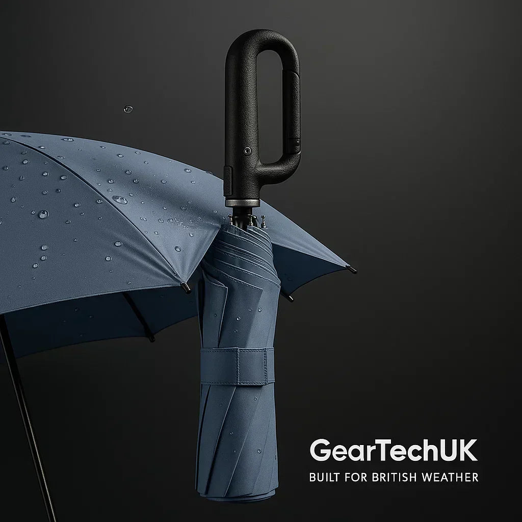 Compact Windproof Umbrella With Secure Grip Handle