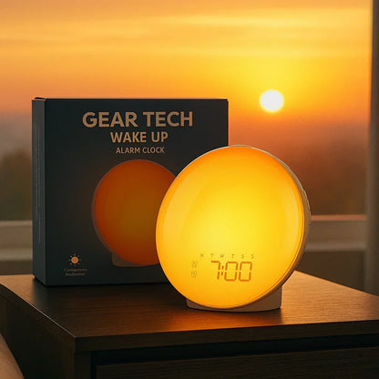 Wake Up Light LED Alarm Clock With Snooze - Lusomart