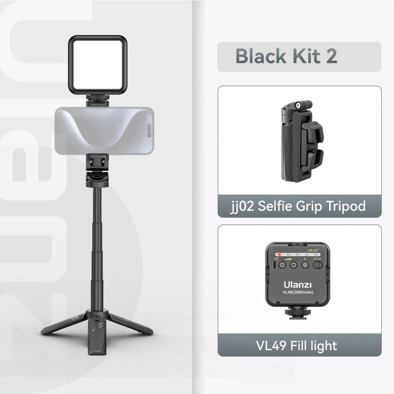 Portable Bluetooth Selfie Stick with 360° Rotation Holder