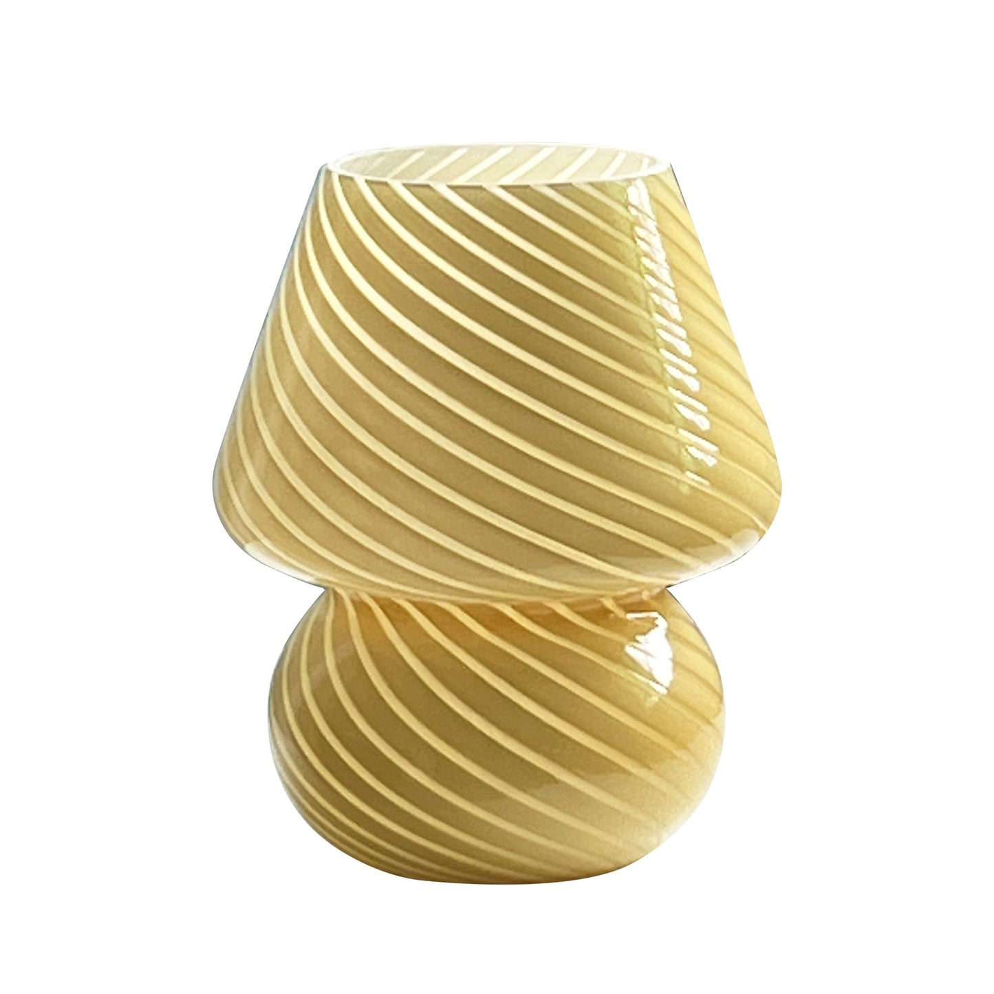 Colorful Glass Mushroom Desk Lamp | USB Adjustable Light