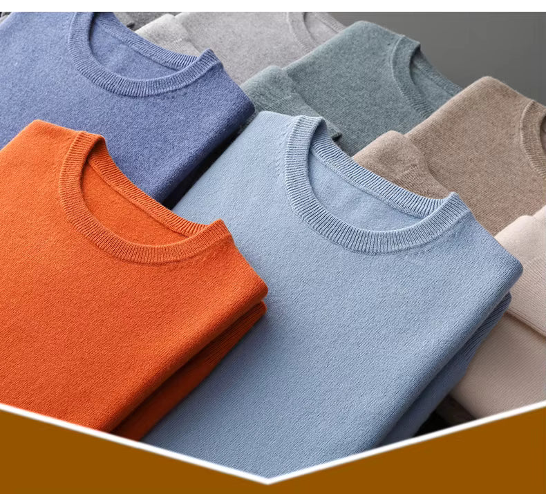 Premium Men's Merino Wool Crew Sweater