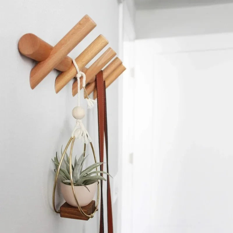 Natural Wood Storage Shelf - Lusomart