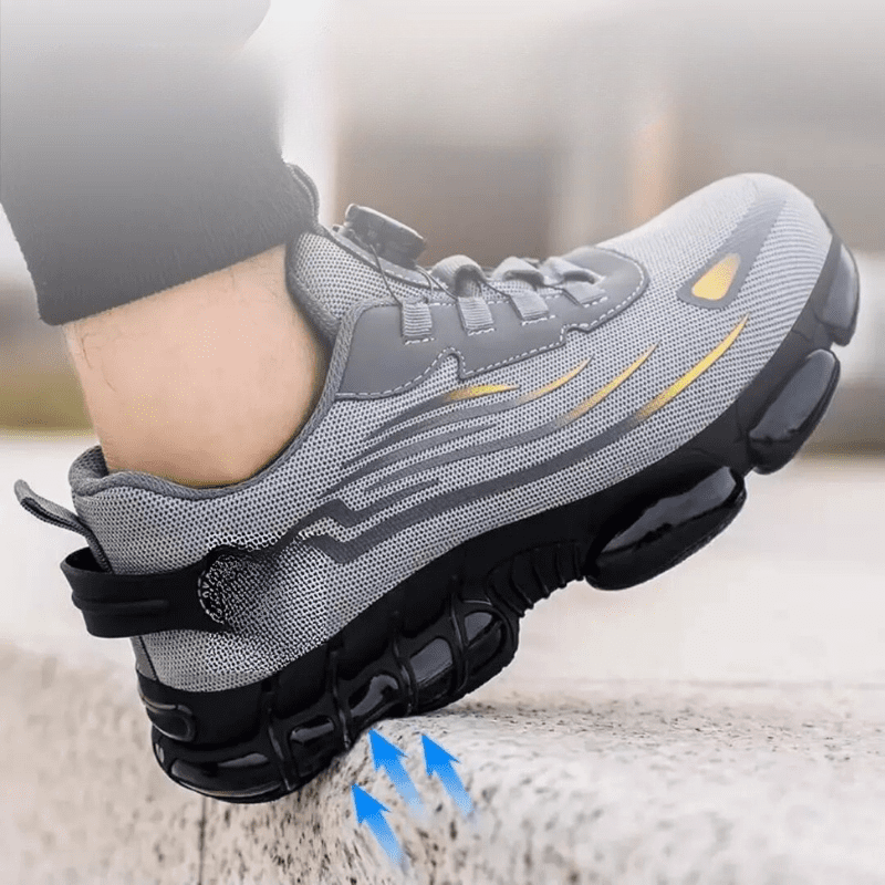 Durable Safety Steel-Toe Work Boots with Adjustable Strap