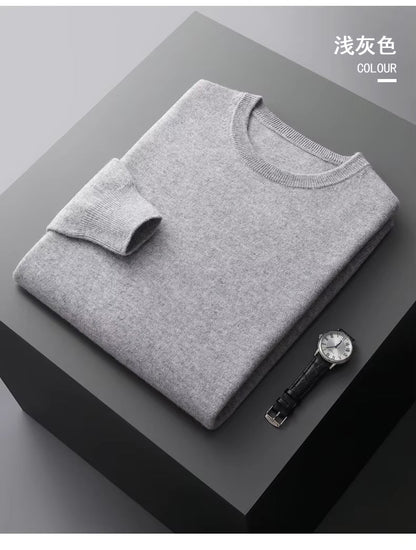 Premium Men's Merino Wool Crew Sweater