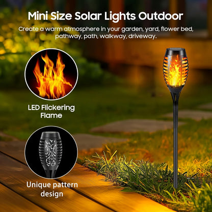 Warm Ambient Outdoor Solar Pathway Lights