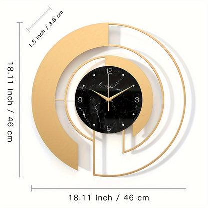 Metallic Patterned Wall Clock