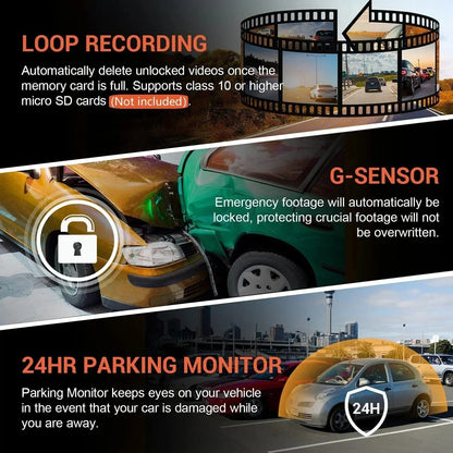 Dual Lens 1080P Car Dashboard Camera