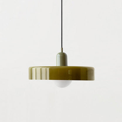 Colorful Glass Drop Pendant Light With Adjustable Arm