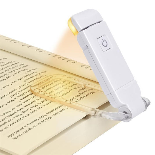 Portable LED Reading Light with USB Rechargeable Clip - Lusomart