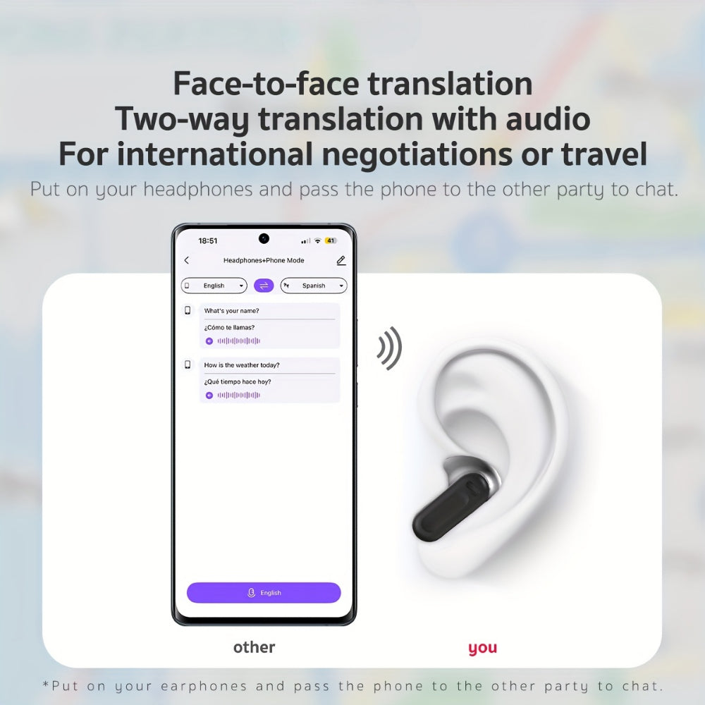Bluetooth Translator Headphones with Touch and Noise Cancellation