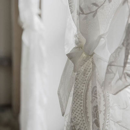 Sheer Ruffled Window Curtain Panels