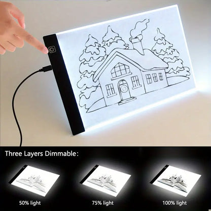 Portable LED Light Box for Tracing and Drawing
