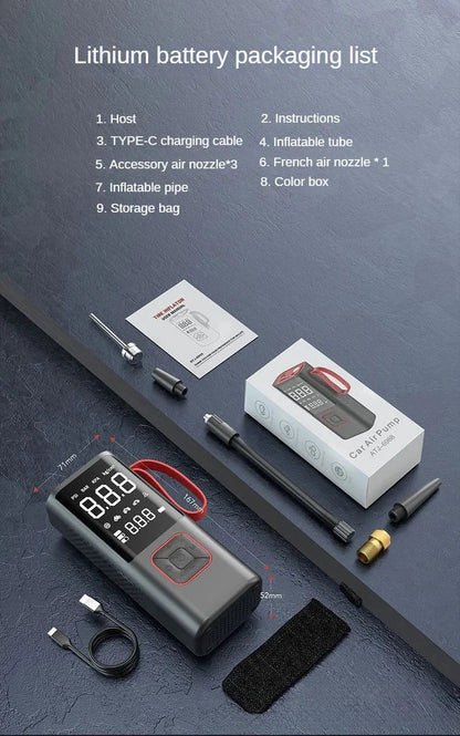 Portable Compact Air Compressor for Car, Bike, Ball