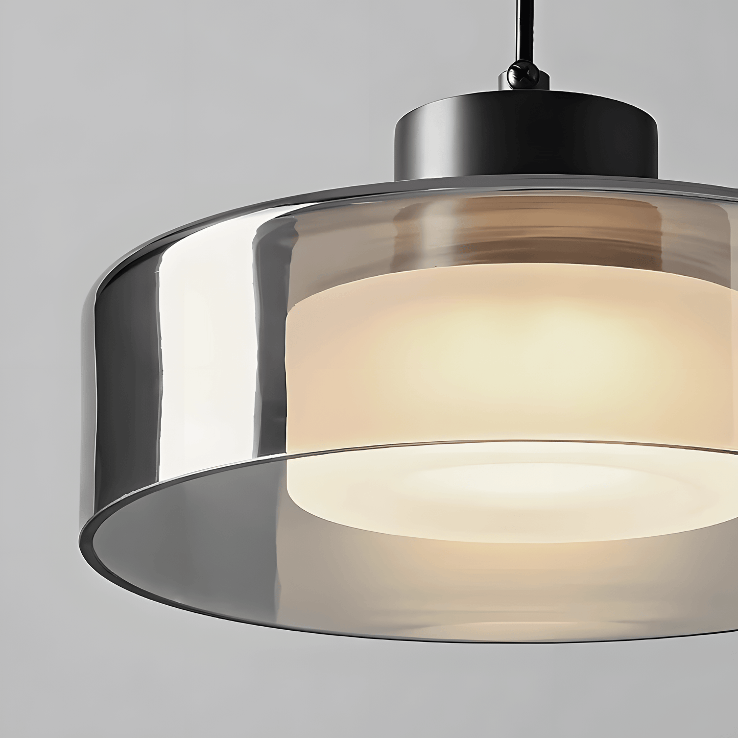 Sleek Clear Glass Hanging Lamp