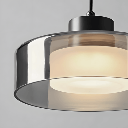 Sleek Clear Glass Hanging Lamp