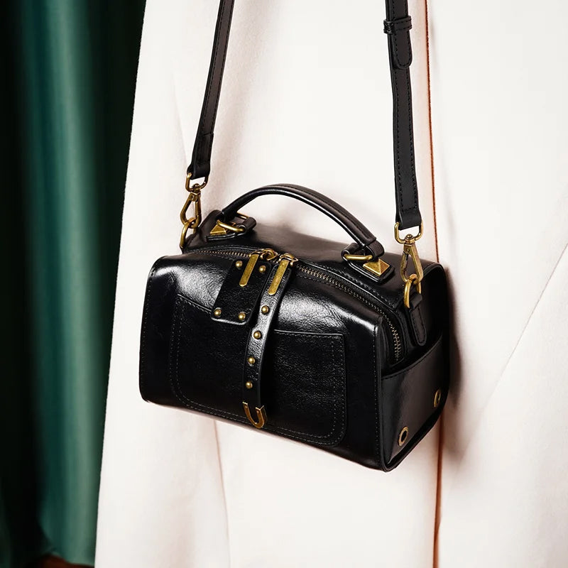 Authentic Leather Crossbody Shoulder Bag