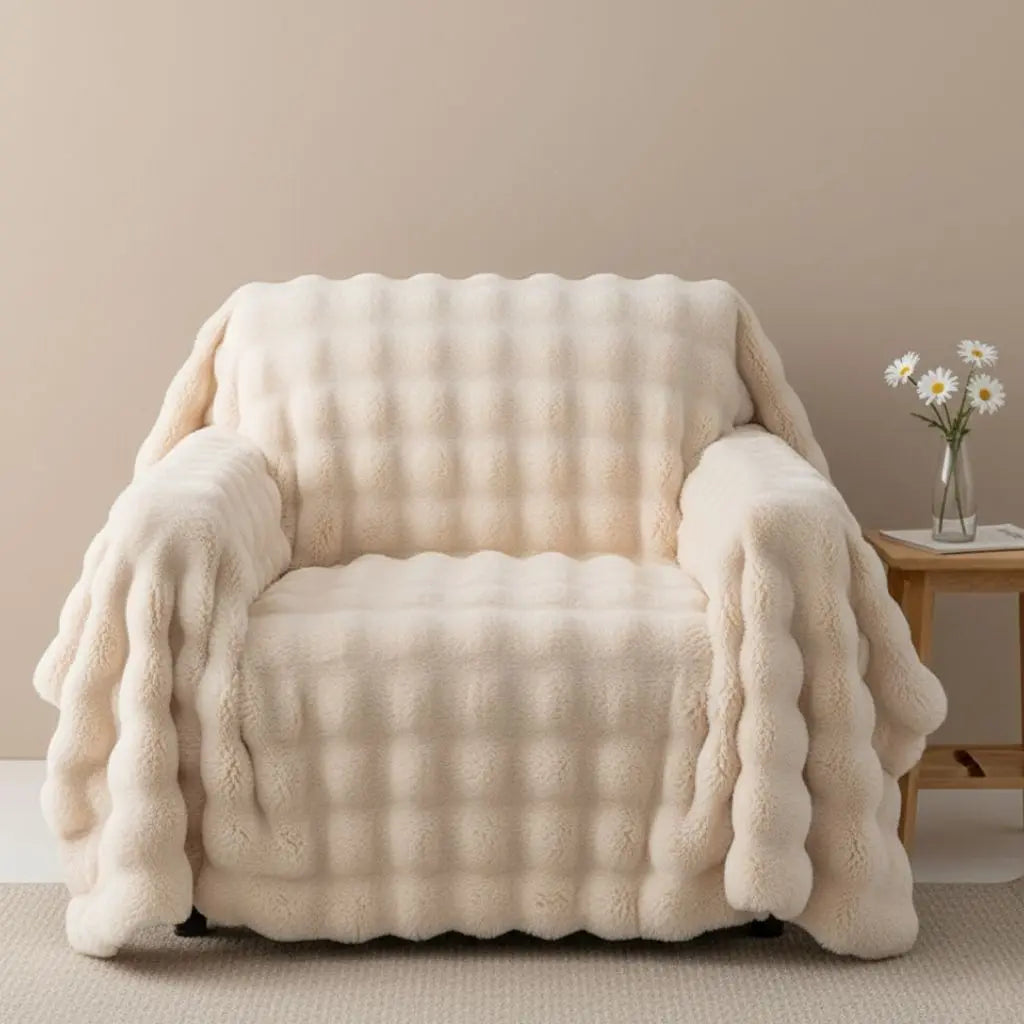  Textured bubble flannel throw blanket made from soft polyester fiber for beds