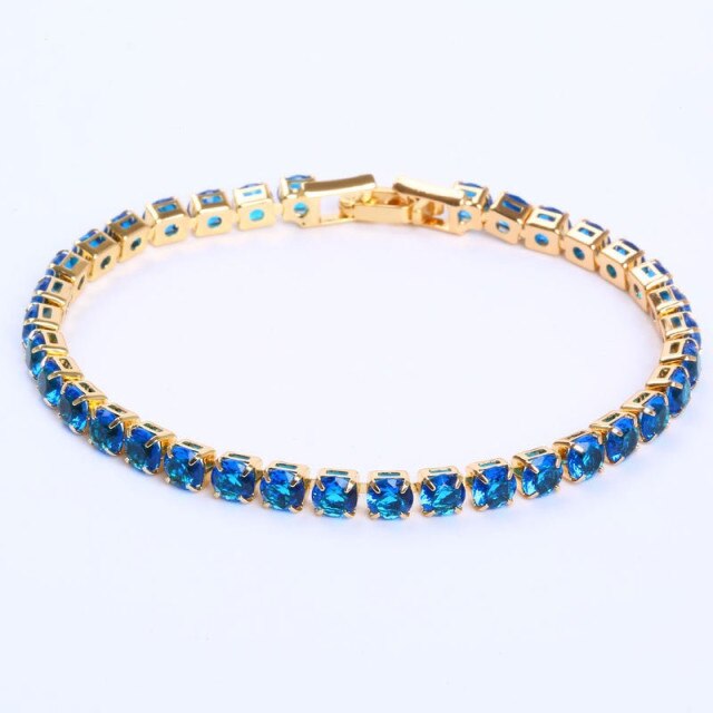 Elegant Chain Tennis Bracelet with Sparkling Zirconia Accents