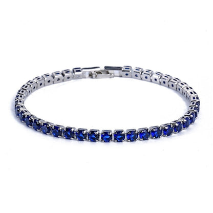 Elegant Chain Tennis Bracelet with Sparkling Zirconia Accents