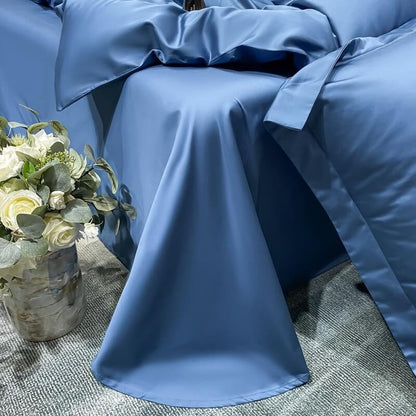 Soft Luxury Blue Bedding Duvet Cover Set – Egyptian Cotton
