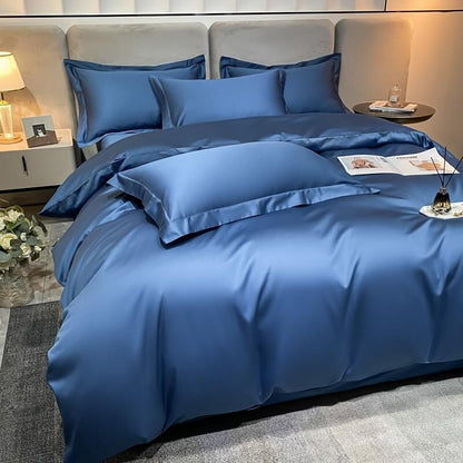 Soft Luxury Blue Bedding Duvet Cover Set – Egyptian Cotton