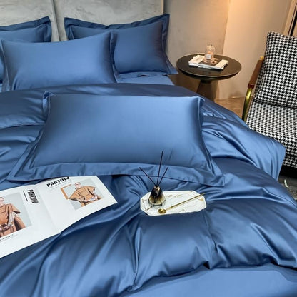 Soft Luxury Blue Bedding Duvet Cover Set – Egyptian Cotton