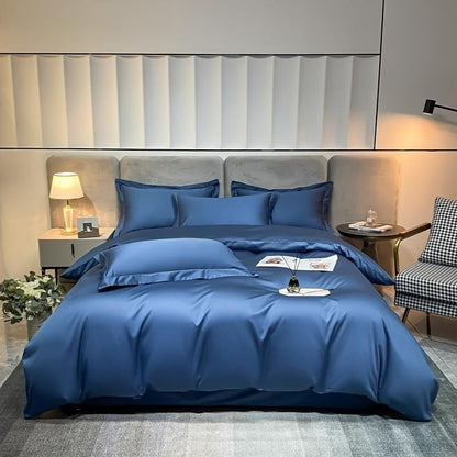 Soft Luxury Blue Bedding Duvet Cover Set – Egyptian Cotton - Lusomart