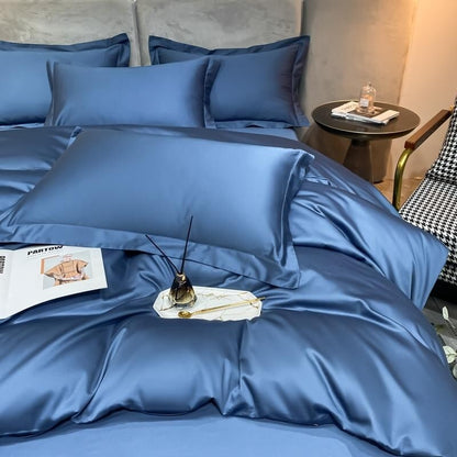 Soft Luxury Blue Bedding Duvet Cover Set – Egyptian Cotton