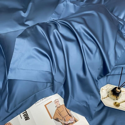 Soft Luxury Blue Bedding Duvet Cover Set – Egyptian Cotton