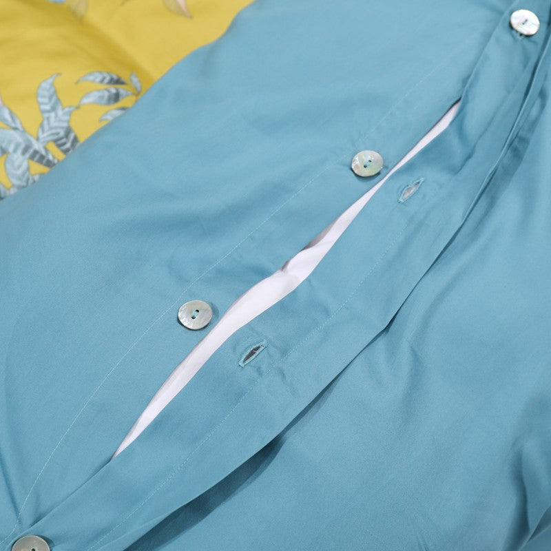 Soft Yellow Cotton Bed Sheet Set