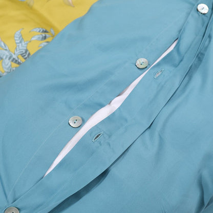 Soft Yellow Cotton Bed Sheet Set