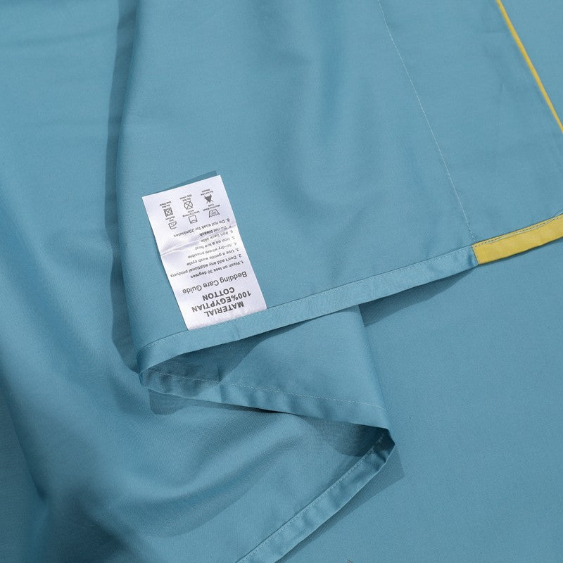 Soft Yellow Cotton Bed Sheet Set