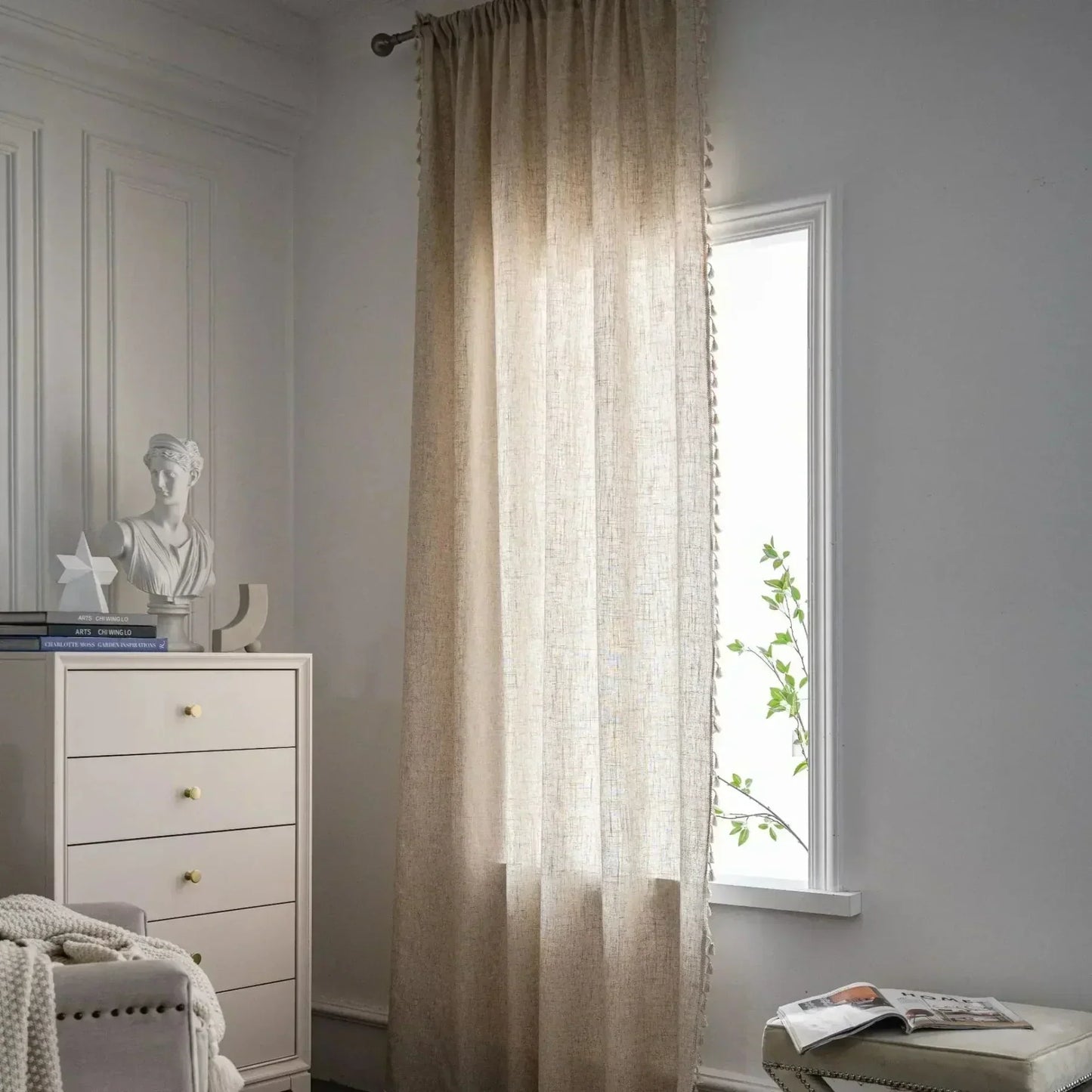 Lightweight Semi Sheer Window Curtain For Gentle Sunlight
