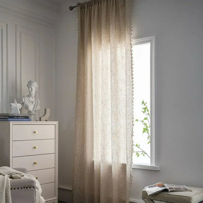 Lightweight Semi Sheer Window Curtain For Gentle Sunlight