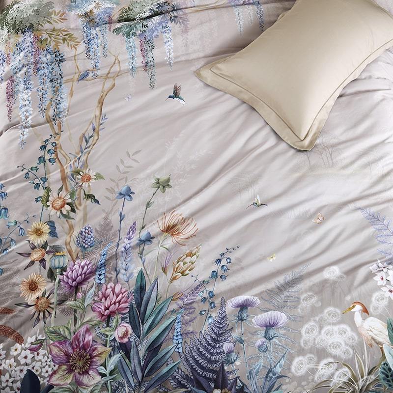 Soft Floral Pattern Egyptian Cotton Bed Set