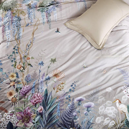 Soft Floral Pattern Egyptian Cotton Bed Set