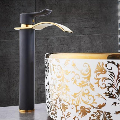 Luxury Chrome And White Cascade Kitchen Faucet