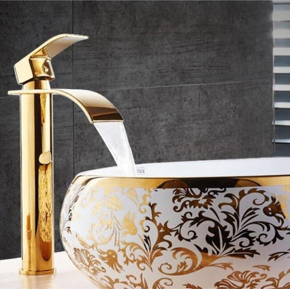 Luxury Chrome And White Cascade Kitchen Faucet - Lusomart