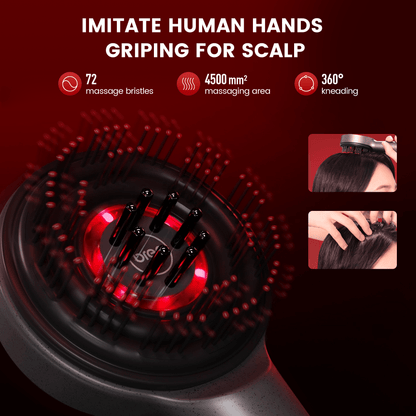 Portable Rechargeable Scalp Massager With LED Light Therapy