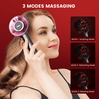 Portable Rechargeable Scalp Massager With LED Light Therapy