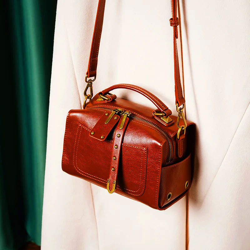 Authentic Leather Crossbody Shoulder Bag