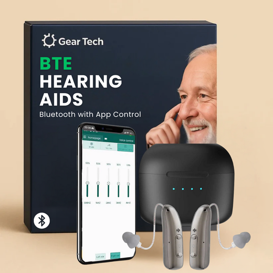 Digital Rechargeable Behind Ear Hearing Aids With Noise Reduction - Lusomart