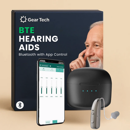 Digital Rechargeable Behind Ear Hearing Aids With Noise Reduction