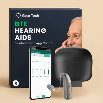 Digital Rechargeable Behind Ear Hearing Aids With Noise Reduction