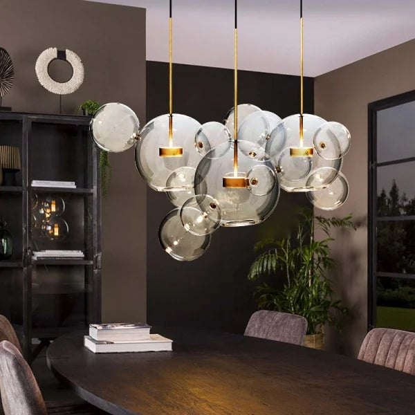 Glowing Round Hanging Light Fixture