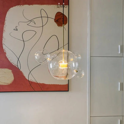 Glowing Round Hanging Light Fixture