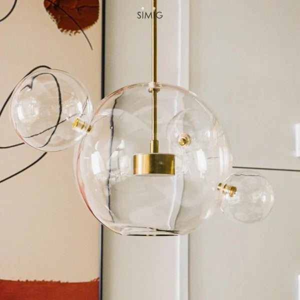 Glowing Round Hanging Light Fixture