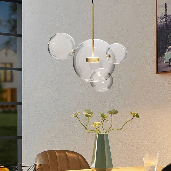 Glowing Round Hanging Light Fixture