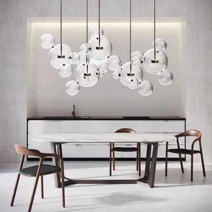Glowing Round Hanging Light Fixture