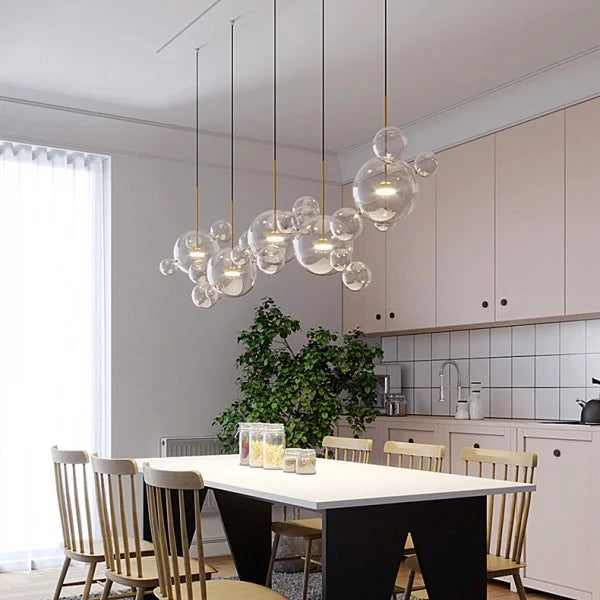 Glowing Round Hanging Light Fixture